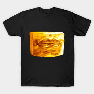 Golden Lips Print T-Shirt